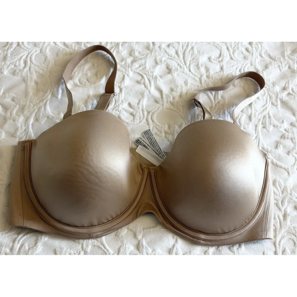 Soma Vanishing Strapless Bra 36DDD Nude Beige Convertible Underwire Multi-way